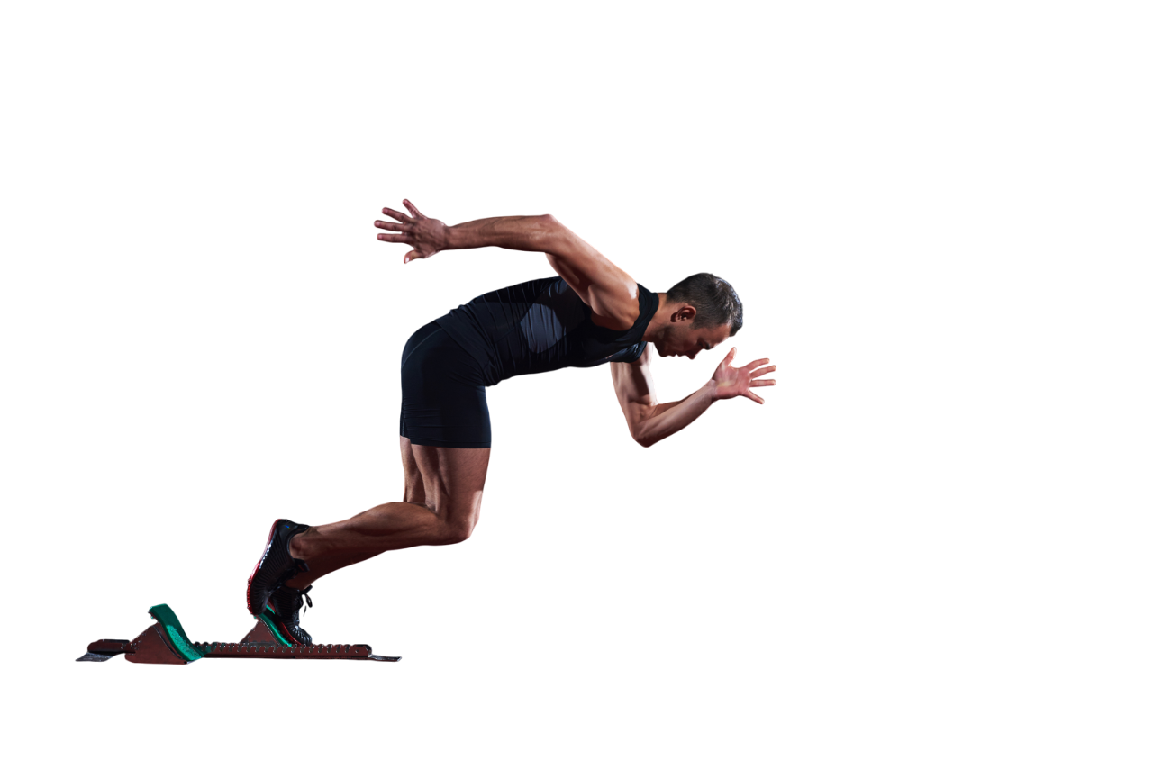 Sprinter in Startposition